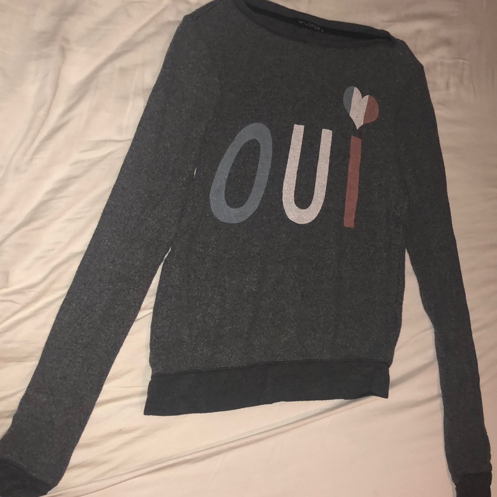 Wildfox comfy sweater (French OUI) grey
